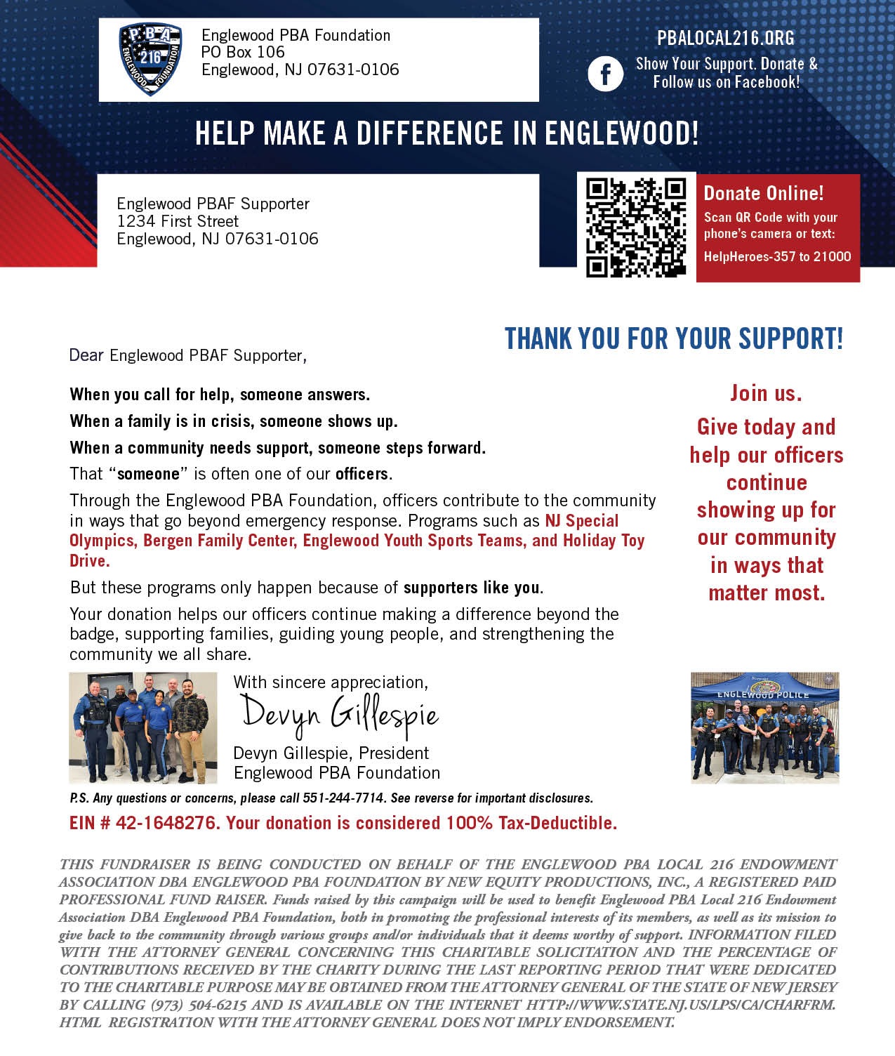 Donation Letter